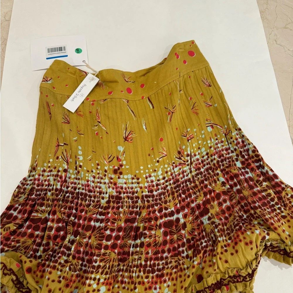 Poupette St. Barth Gold and Red Bubble Mini Skirt - Picture 4 of 8